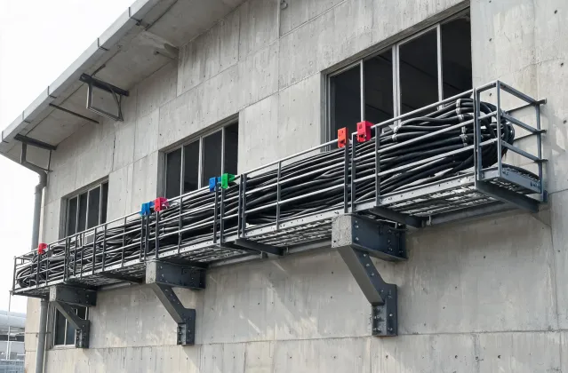 Cable tray in power generation facility